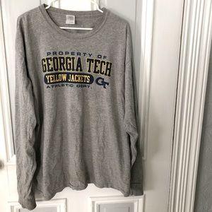 Vintage XL Georgia Tech football fan long sleeve  gray shirt size extra large